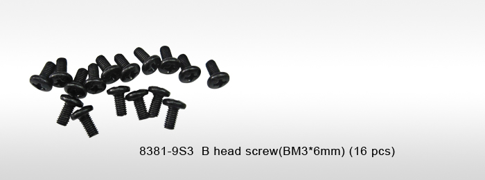 8381-9S3 B head screw (BM3*6mm) (16 pcs)
