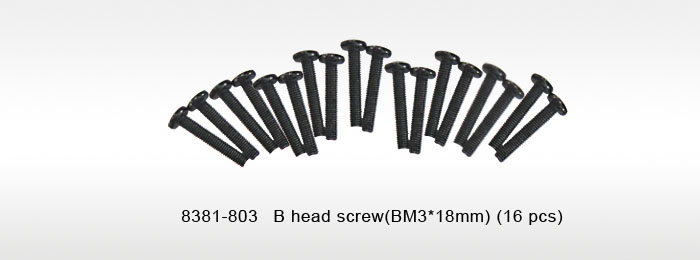 B head screw (BM3*18mm) (16 pcs)