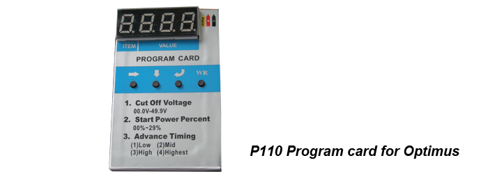 P110, Brushless ESC Program Card