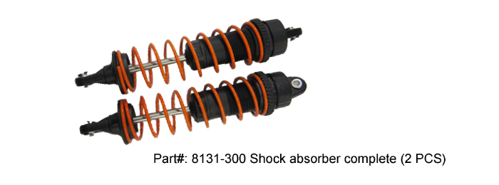 8131-300, Shock absorber complete (2 pcs)