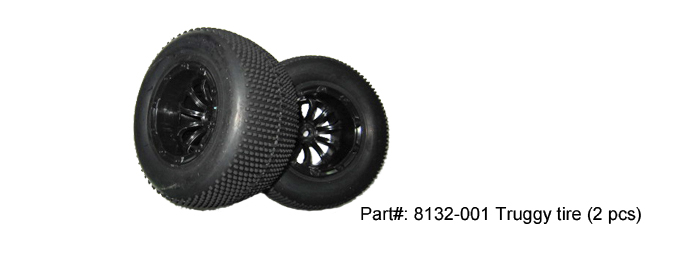 8132-001, Truggy tires (2 pcs)