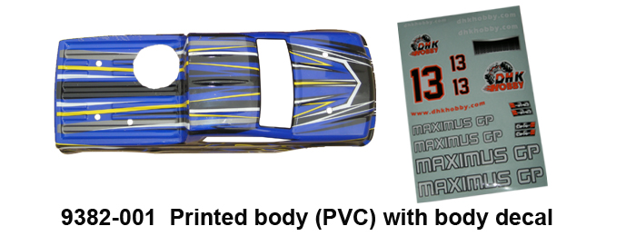 9382-001 Printed body (PVC) with body decal