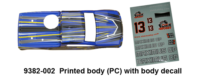 9382-002 Printed PC body with body decal